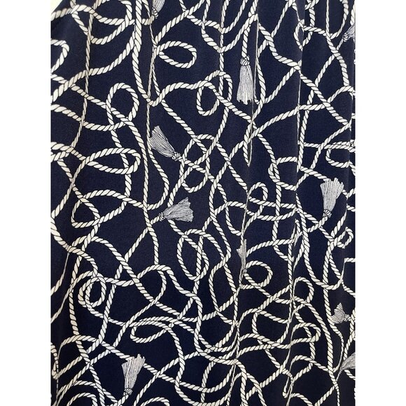 Michael Kors Womens Lg Nautical Sleeveless Gold Chain Halter Tank Top Blouse - Picture 11 of 14